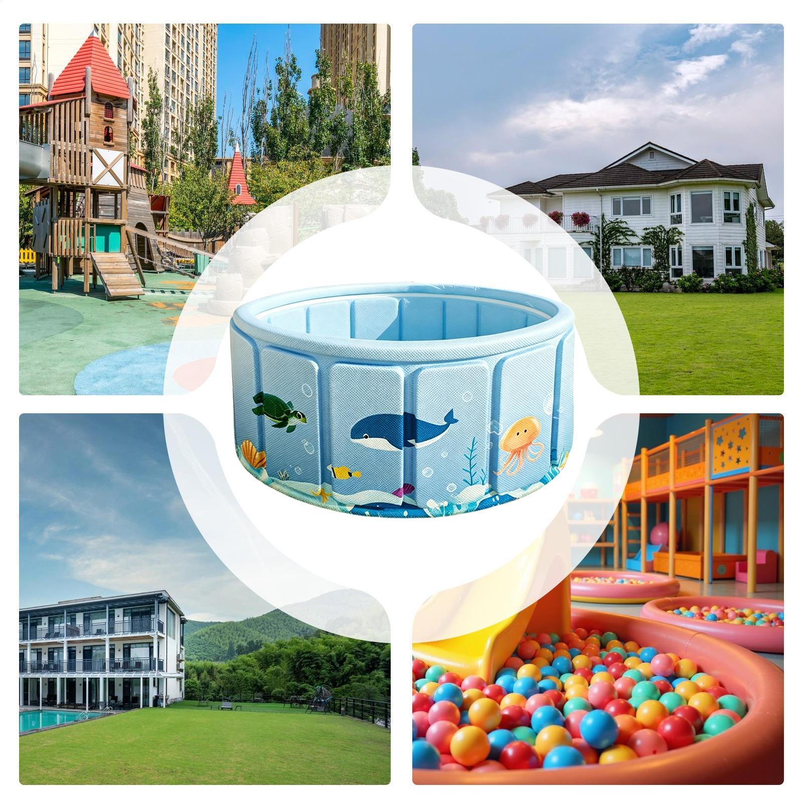 Party Games Kid Friendly - Piscina Plegable No Inflable, Piscina con