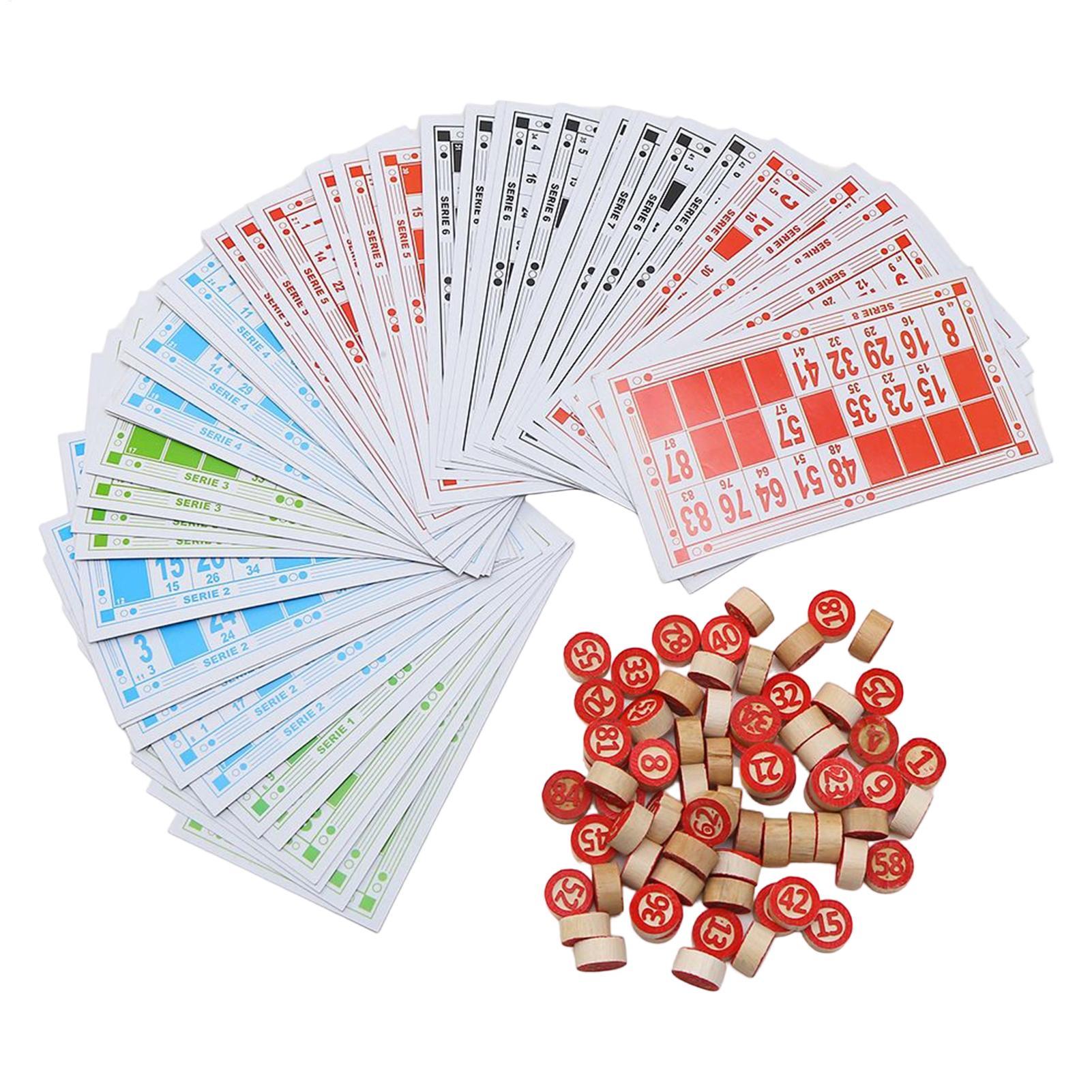 Party Games For Large Groups - Juego de Bingo de Madera Vintage