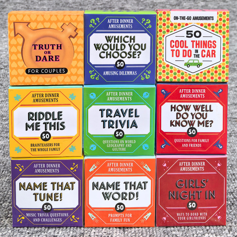 Party Family Games - 50 tarjetas de diversión después de