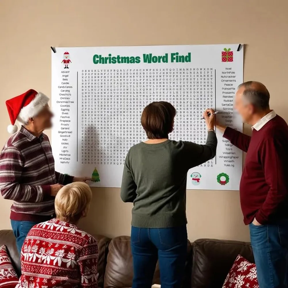Party Games For Large Groups - Póster grande con rompecabezas de palabras