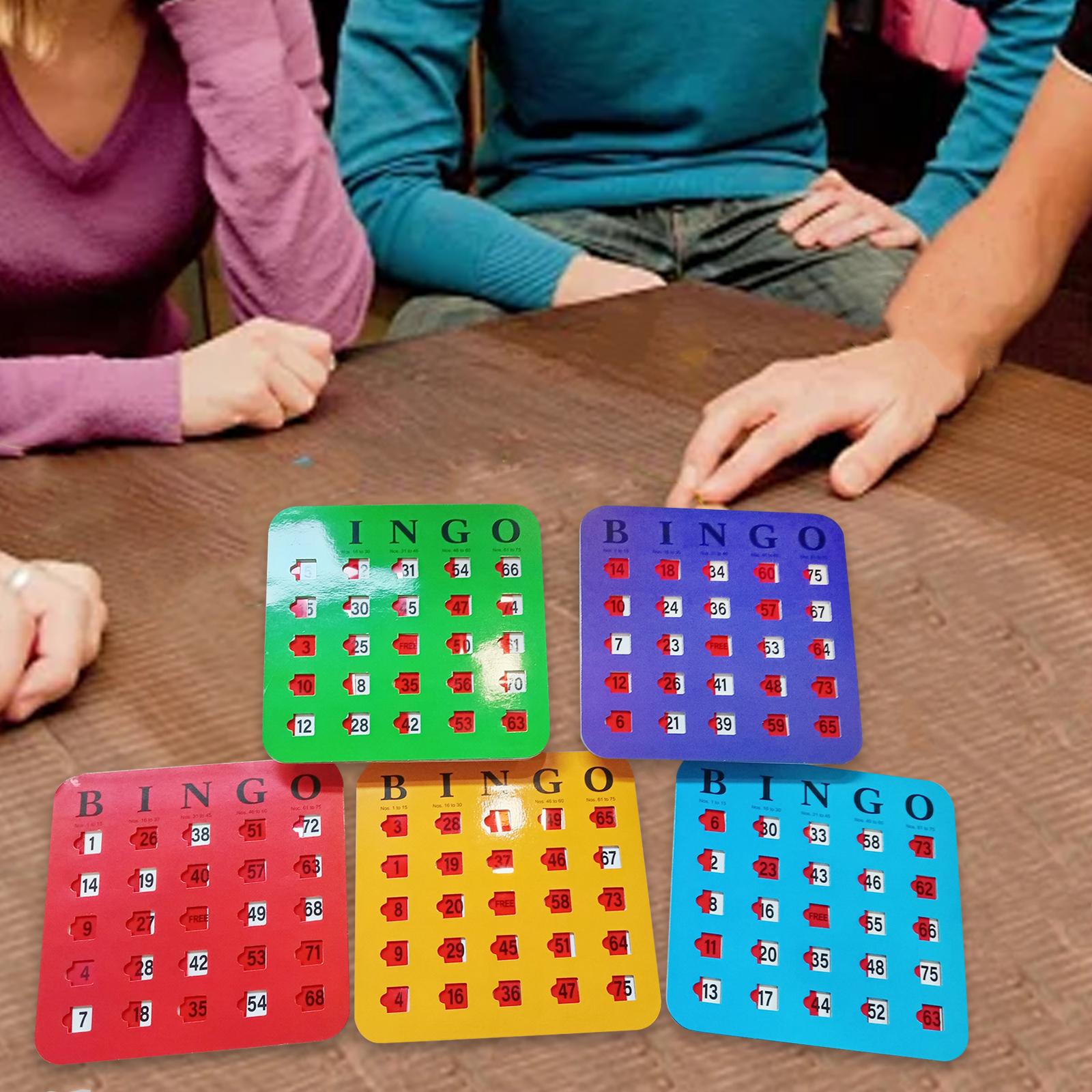 Party Games For Large Groups - 5 piezas de cartón de bingo