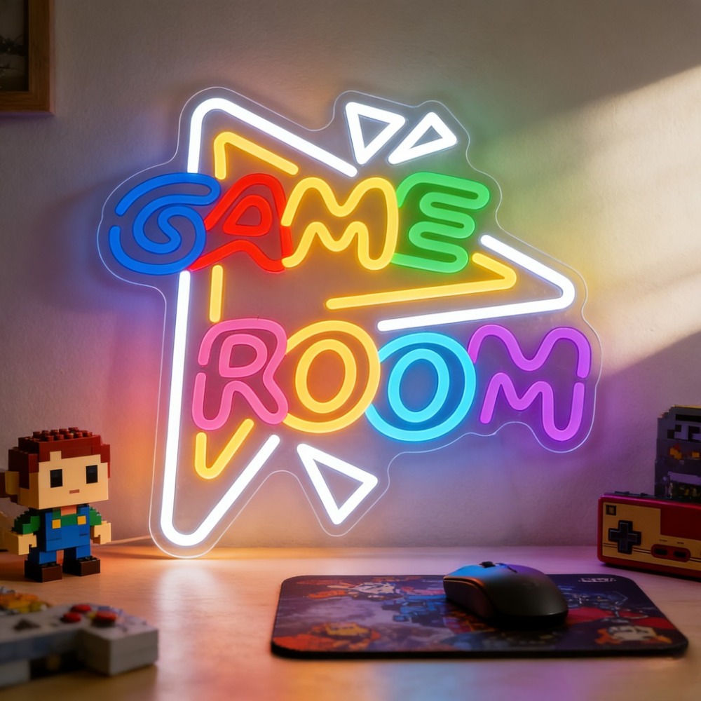 Party Games Stream - Letrero LED de Neón para Sala