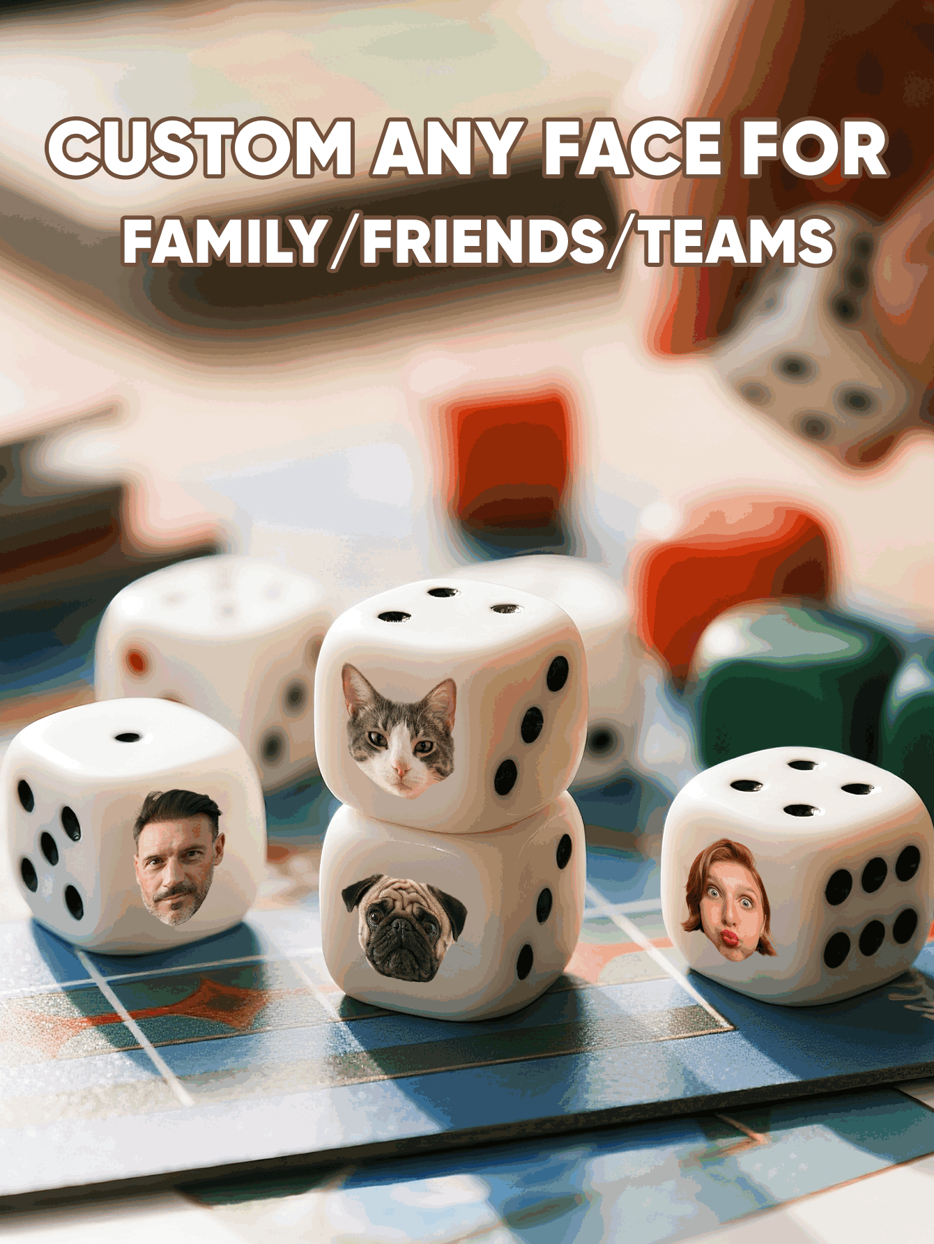 Dados Personalizados con Caras - Party Family Games reseña y precio