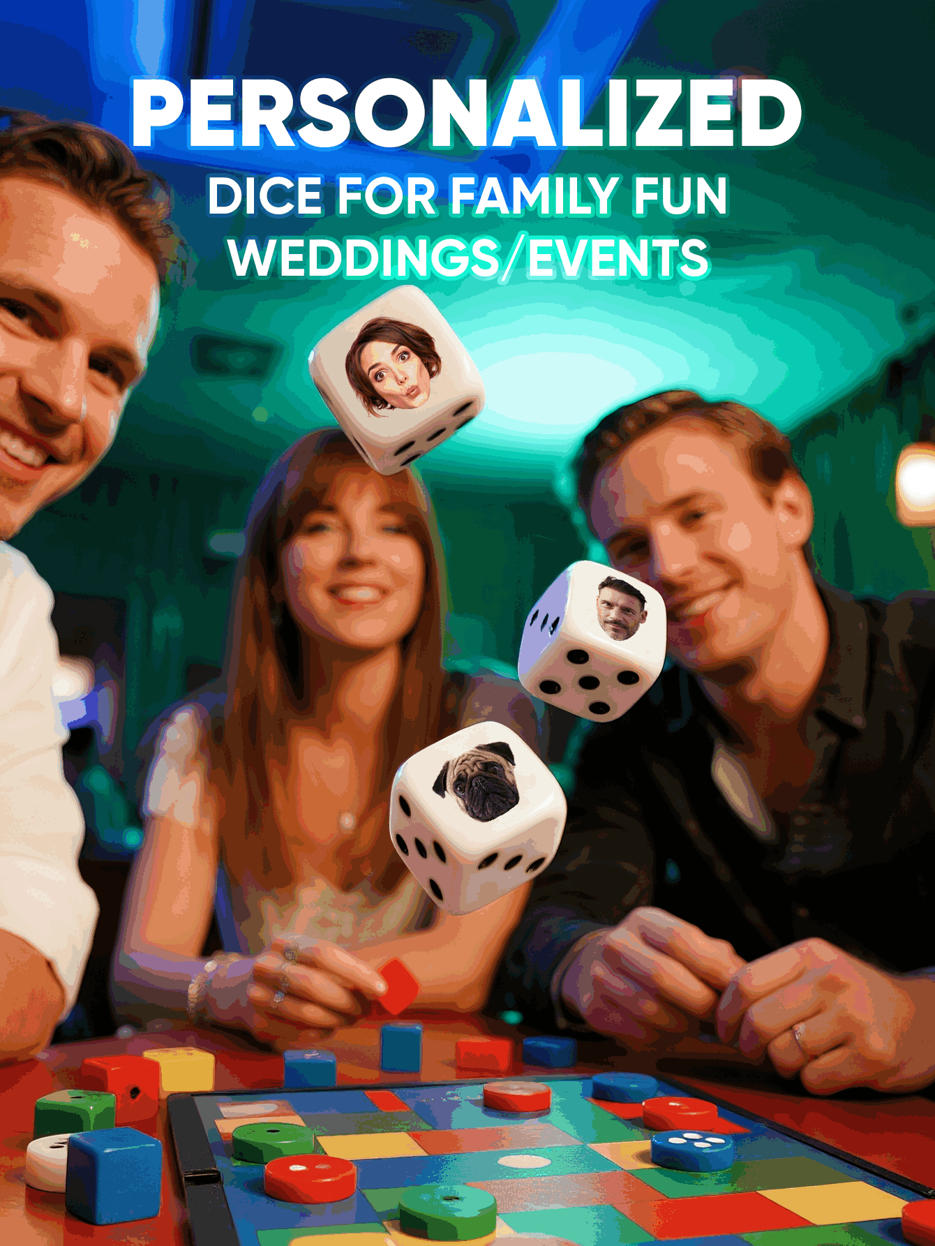Dados Personalizados con Caras - Party Family Games reseña y precio
